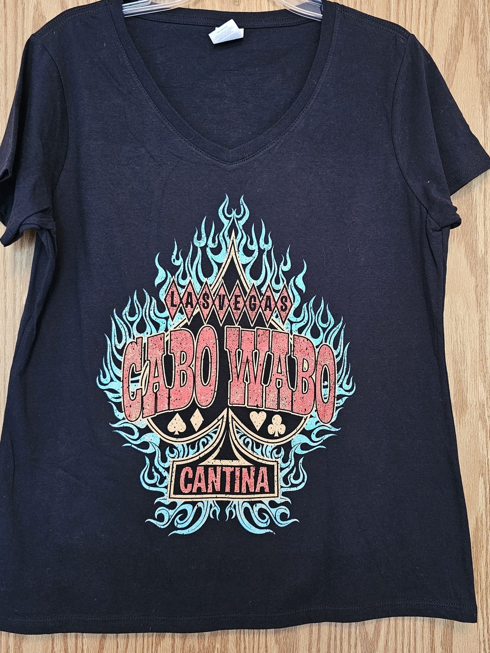 Cabo Wabo Cantina Graphic Tee - Black with Pink & Teal Print